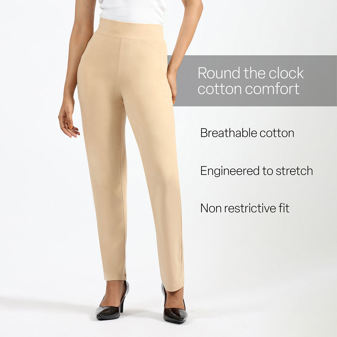 AM:PM Cotton Straight Pants